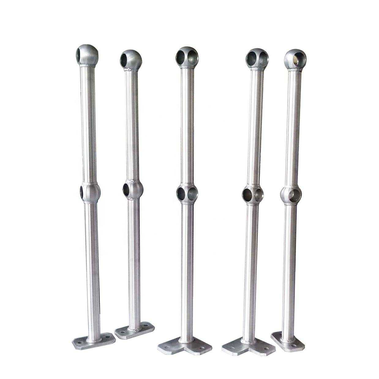 Handrail for Outdoor Stair Galvanized Steel Ball Joint Handrail Stair Railings Handrails